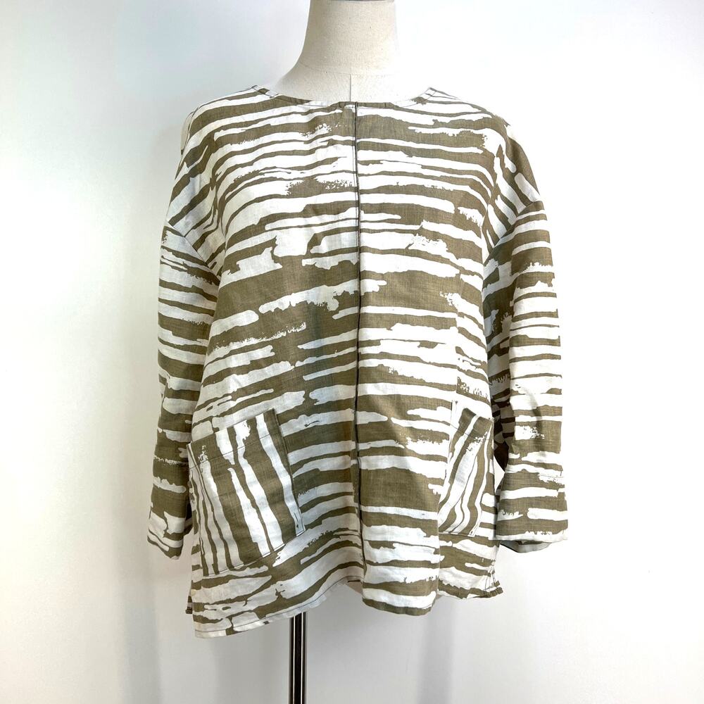 Habitat Linen Printed Top Stripes